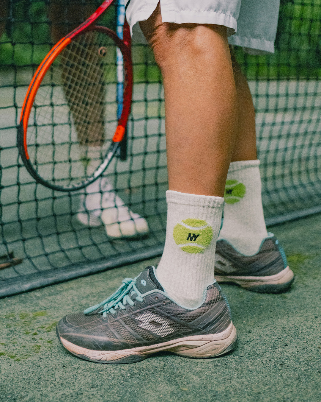 Tennis Championship Intarsia Crew Socks