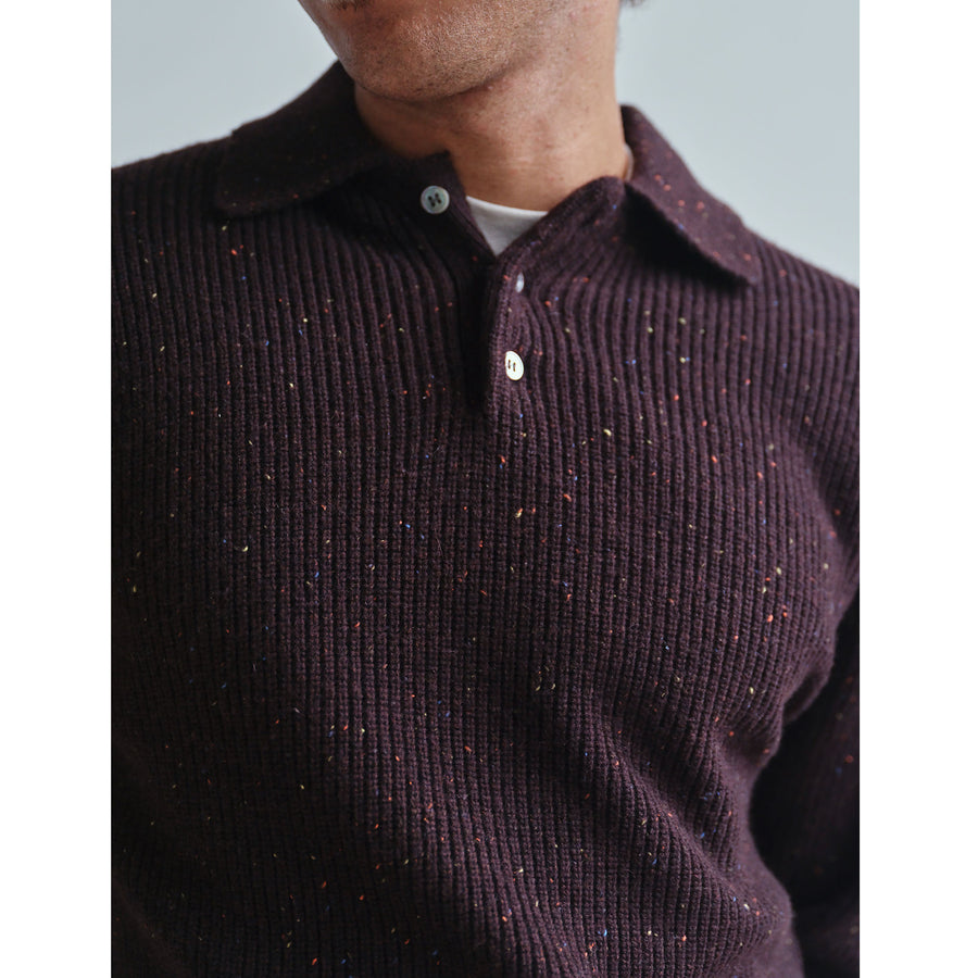Speckled Knit Polo Sweater – Only NY