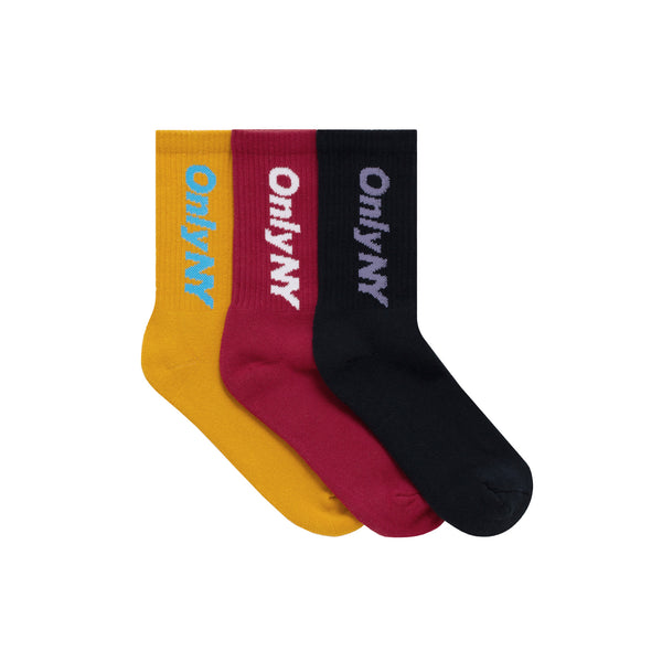 3-Pack Core Logo Crew Socks – Only NY
