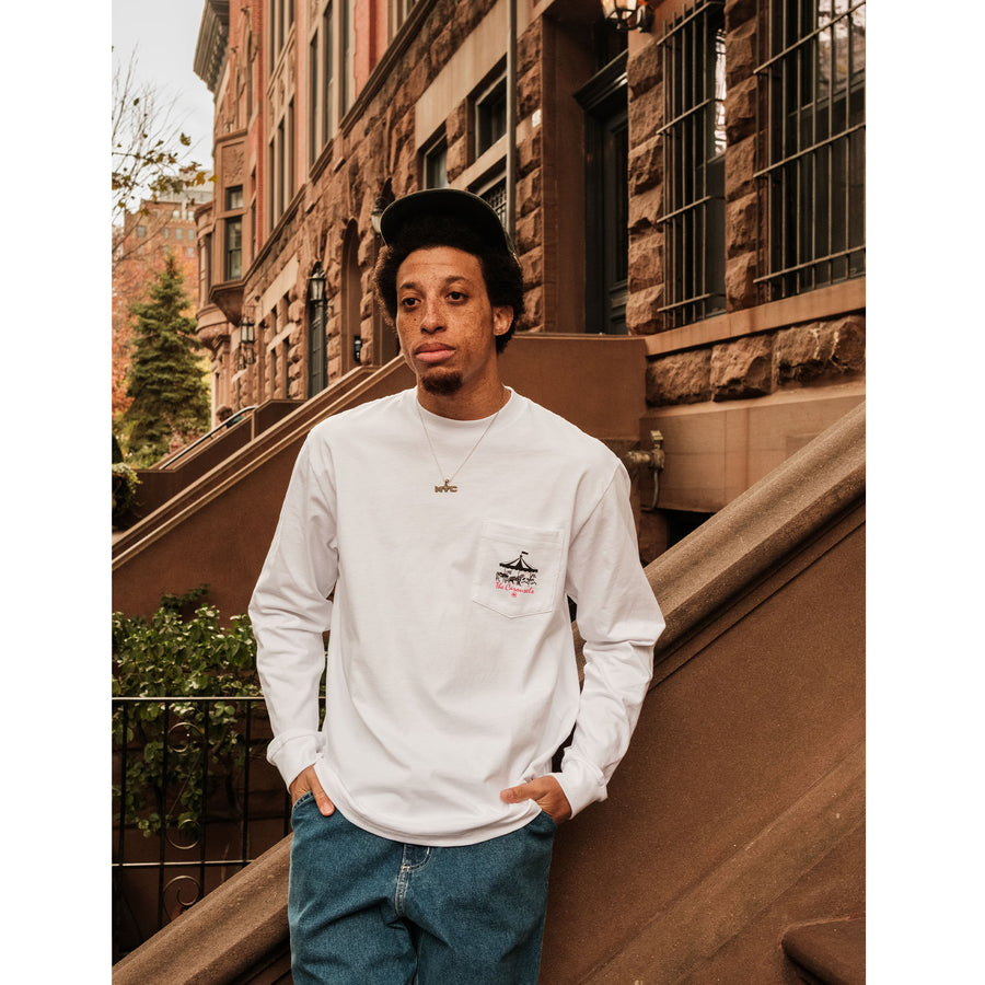 Parks Carousel Long Sleeve Pocket T-Shirt – Only NY